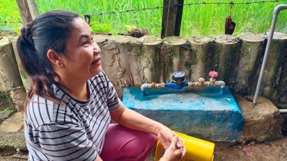 Mina, Warga Kampung Siloro, Desa Mangilu, Kecamatan Bungoro, Kabupaten Pangkep, Sulawesi Selatan.