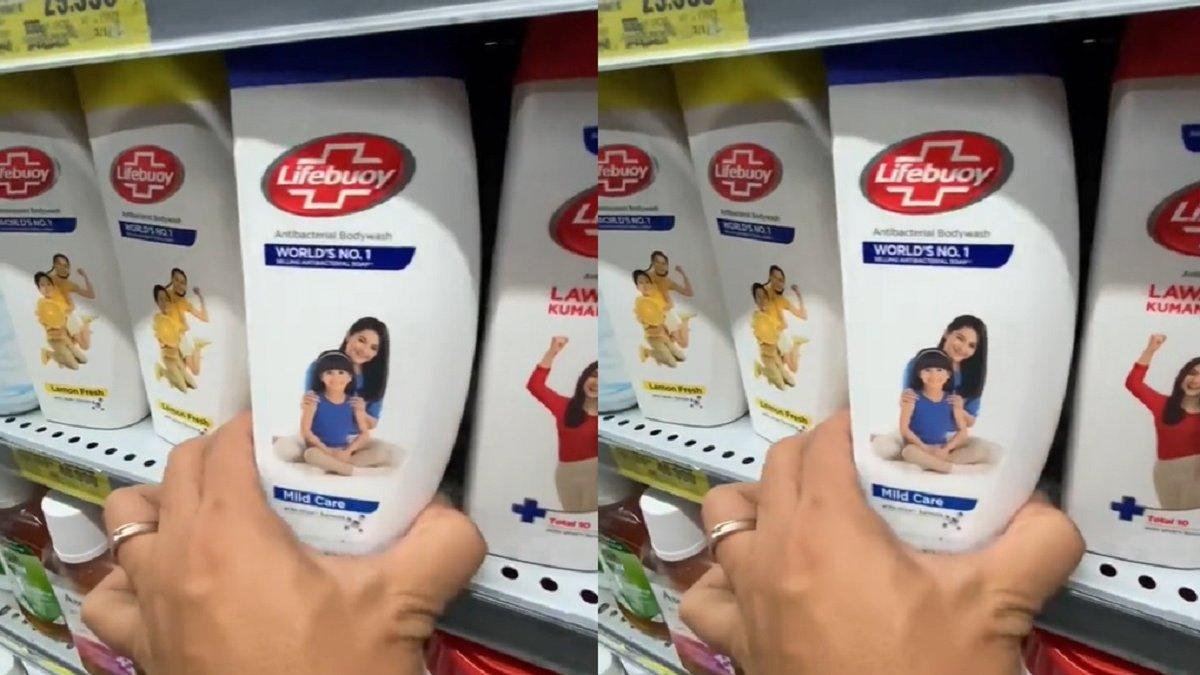 Model di kemasan sabun Lifebuoy