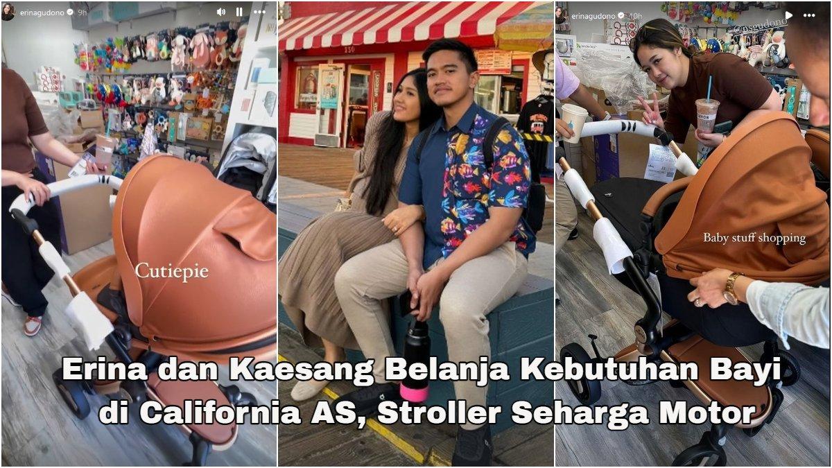 Momen Erina Gudono dan Kaesang Pangarep belanja kebutuhan bayi di California.