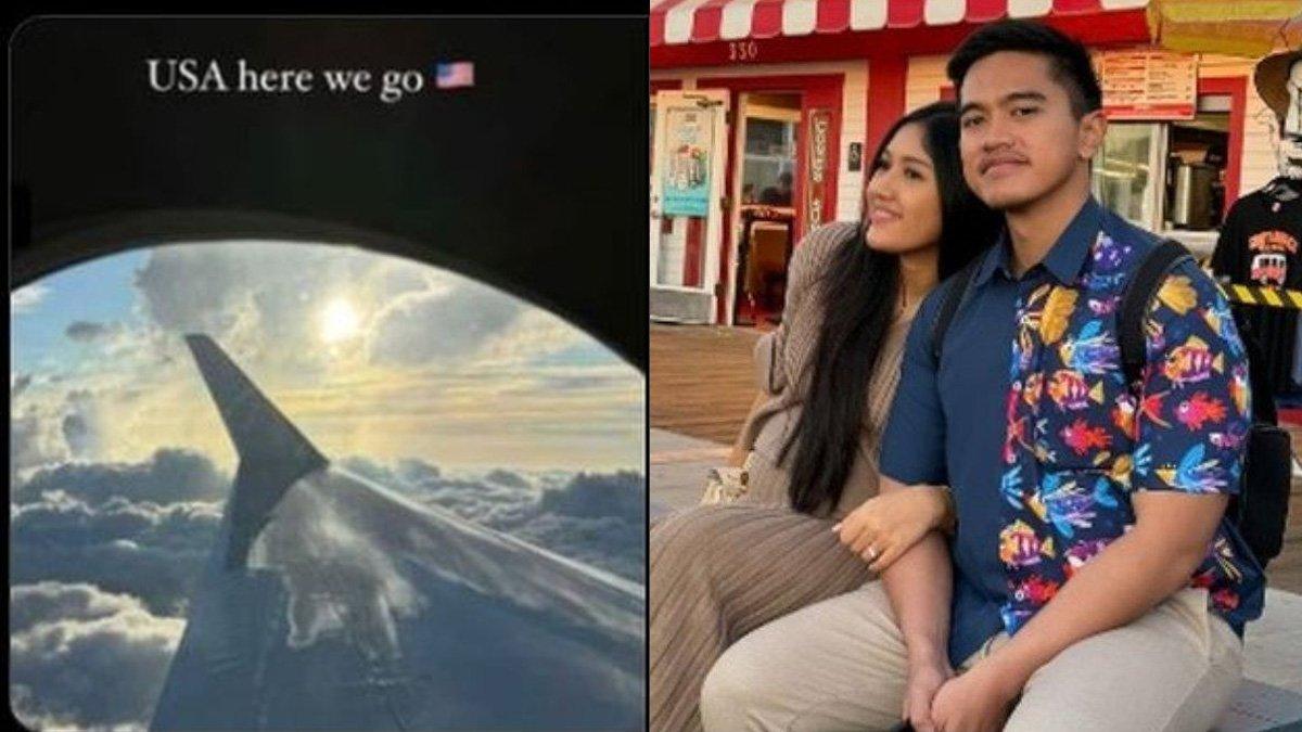 Momen Erina Gudono dan Kaesang Pangarep jalan-jalan di California, Amerika Serikat naik private jet.