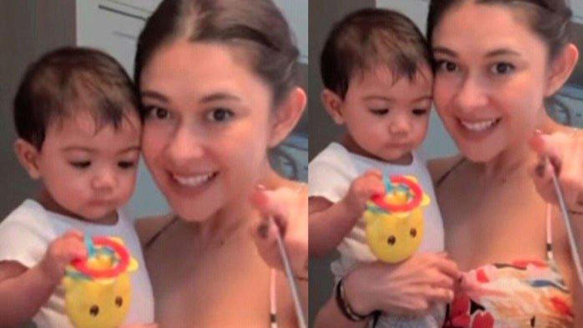 Momen Nana Mirdad momong Baby Kyra, bayi yang ditemukan istri Andrew White dan Asisten Rumah Tangganya (ART) d sekitar rumahnya.