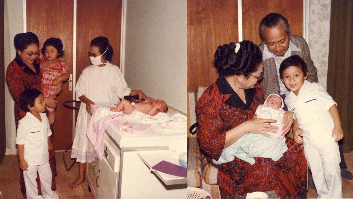 Momen bahagia Ibu Tien menyambut kelahiran cucunya.