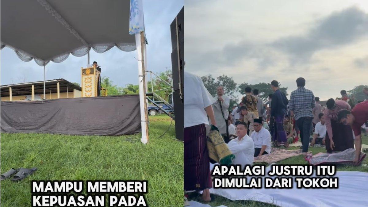 Momen khatib ditinggal jamaah karena ceramah soal politik