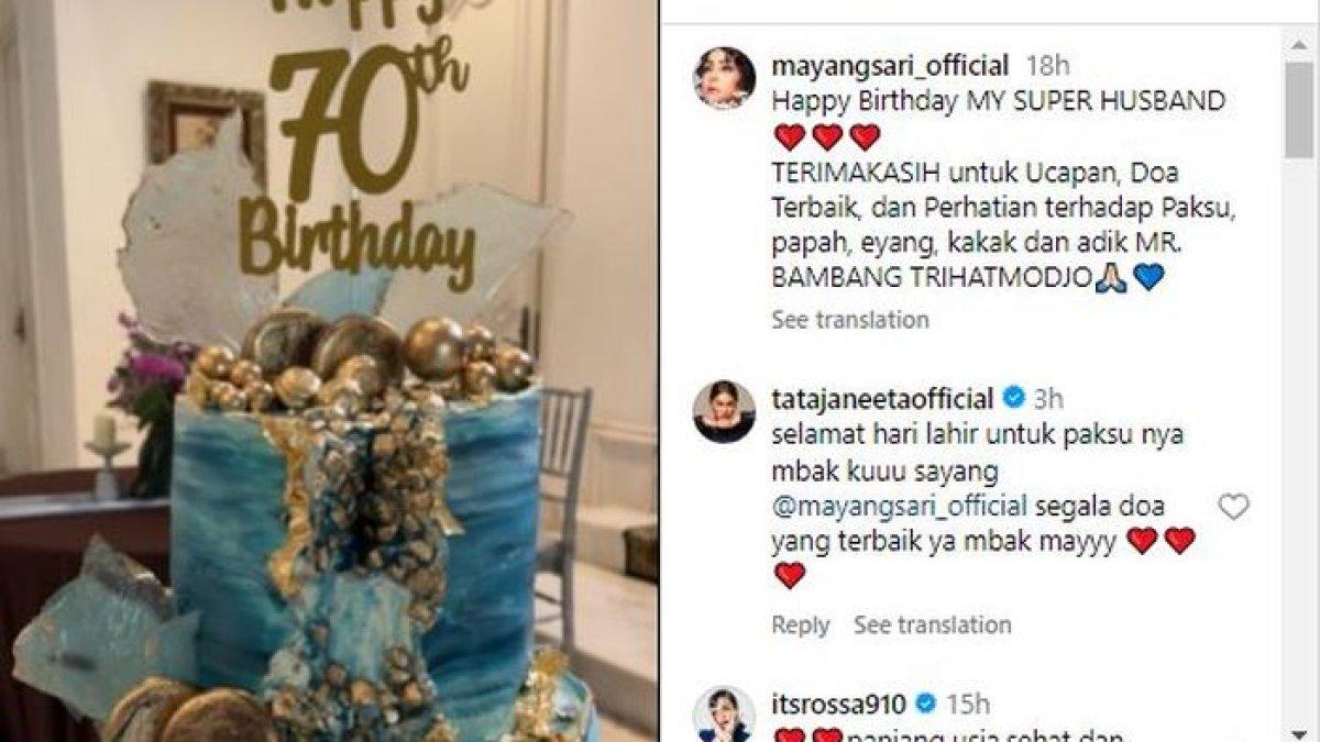 Momen perayaan ultah Bambang Trihatmodjo