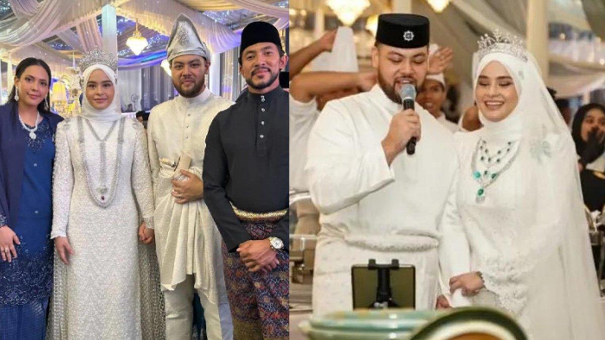 Momen pernikahan Tengku Puteri Afzan Aminah Hafidzatullah bersama Tengku Muhammad Iskandar.