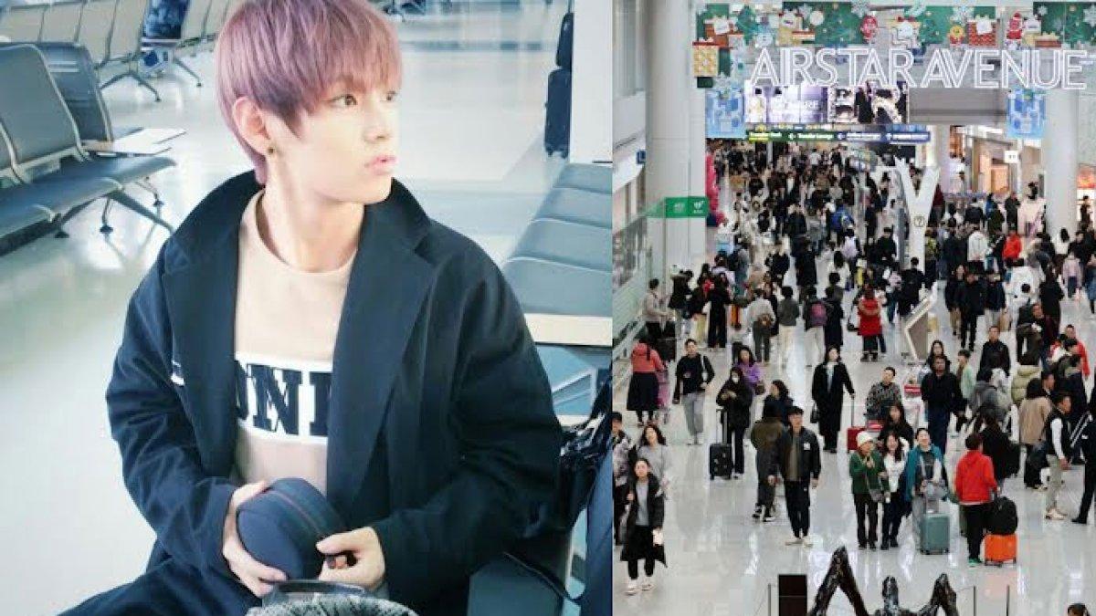Momen pertama V BTS naik pesawat, foto lawasnya terlihat kebingungan