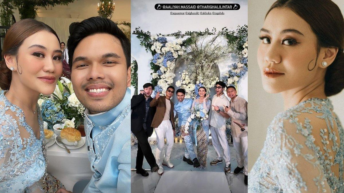 Momen pertunangan Aaliyah Massaid dan Thariq