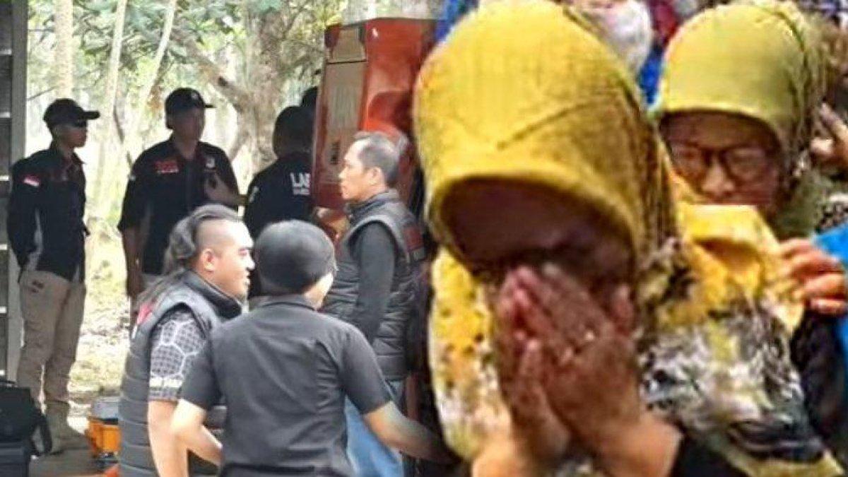 Momen pilu rekonstruksi ulang kasus Subang, kakak kandung Tuti, Lilis dan Yeti berteriak histeris saat mendatangi TKP hari ini, Selasa (24/10/2023).