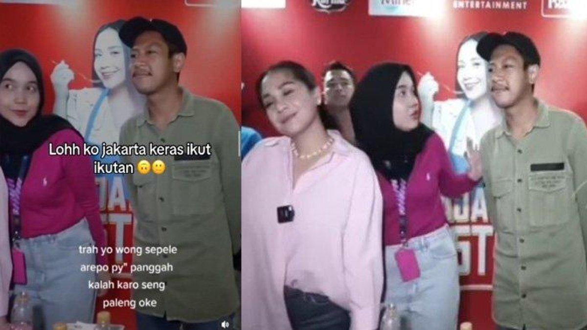 Momen saat Satrio didorong fans Nagita Slavina