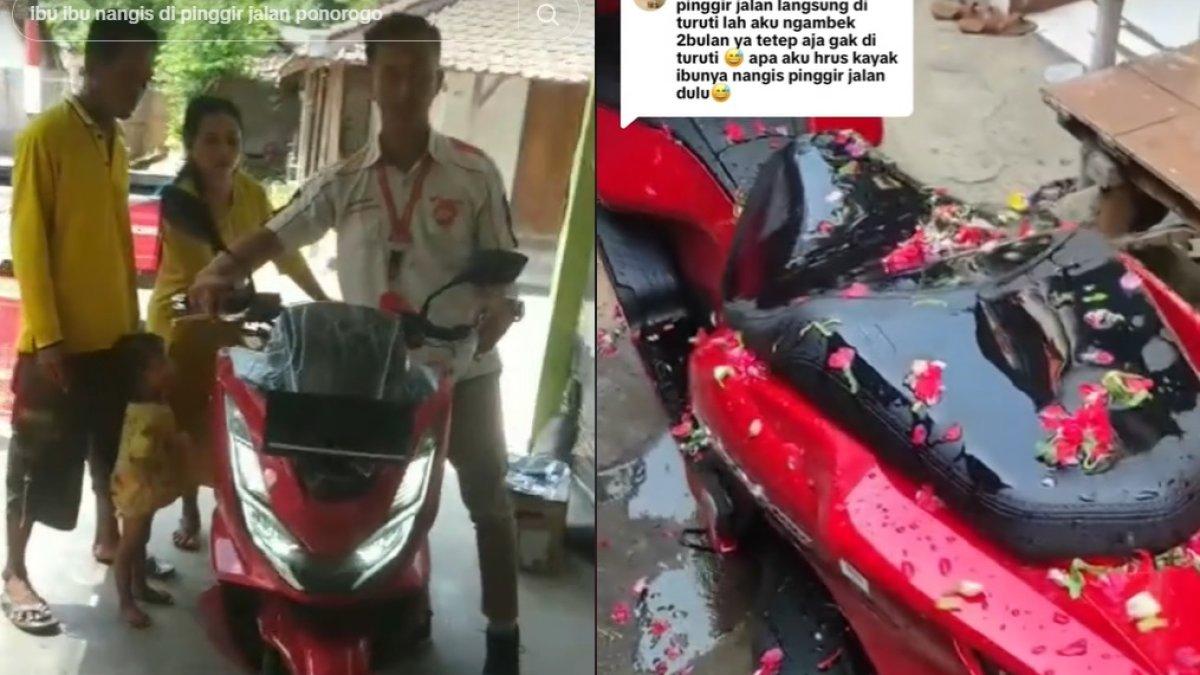 Motor baru milik ibu-ibu tantrum di pinggir jalan akhirnya datang