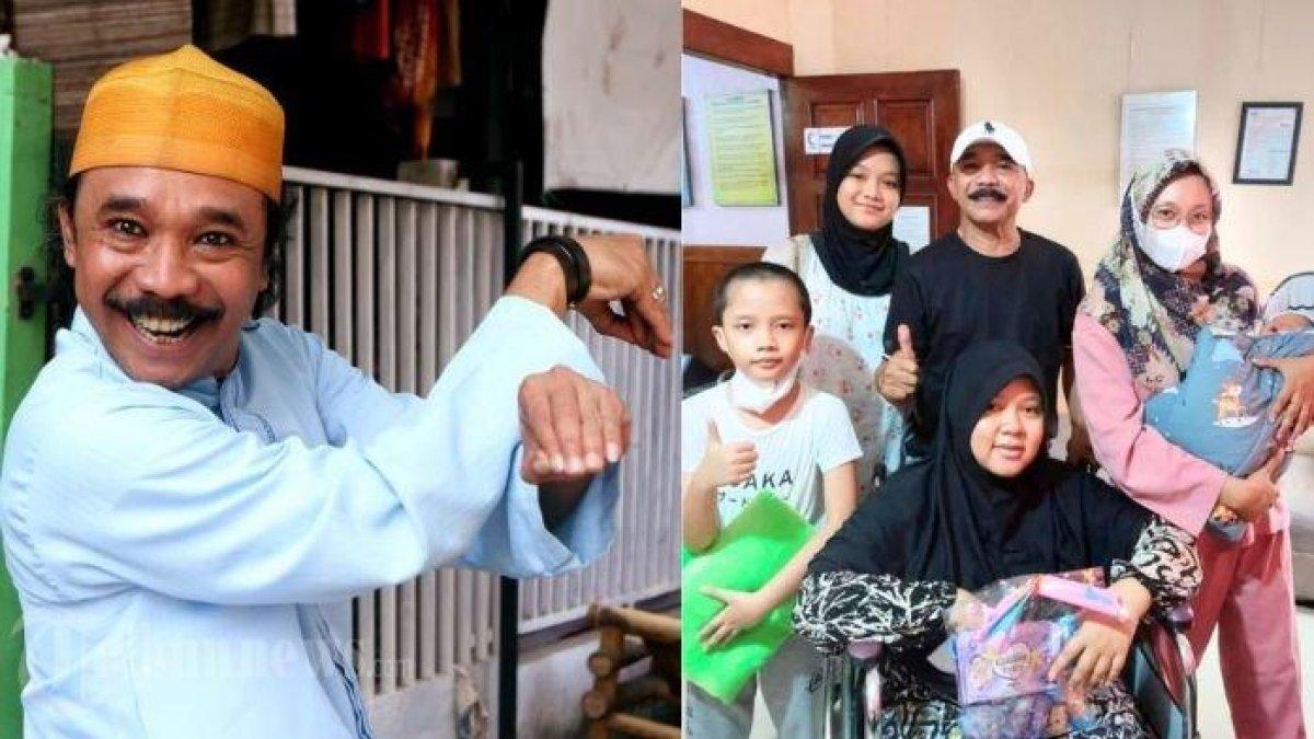 Muchtar Luthfi atau Opie Kumis, komedian yang memiliki empat istri tapi hidup rukun