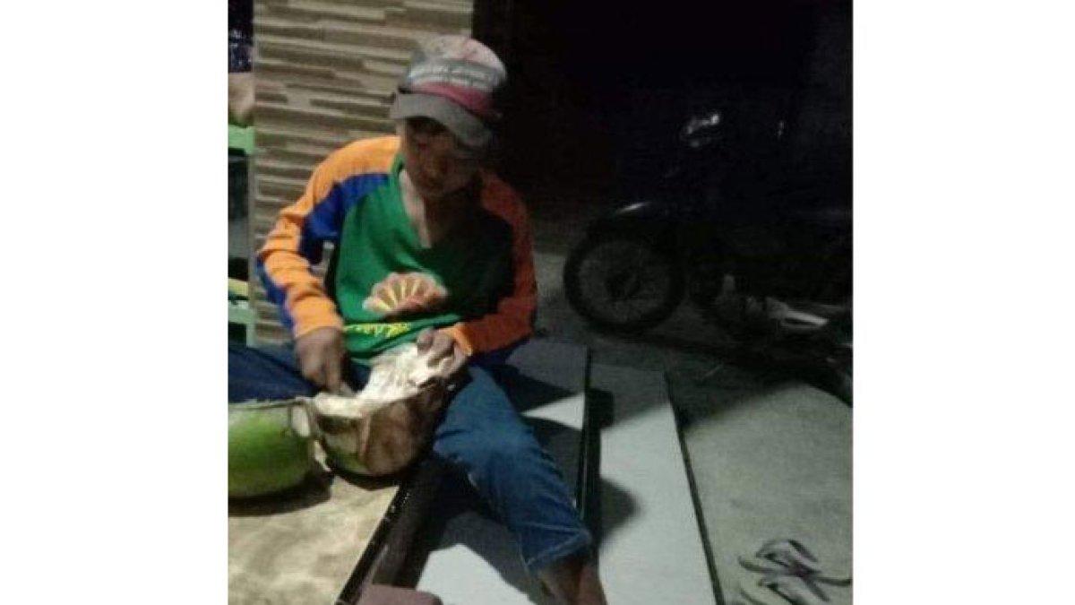 Foto Muhamad Rauf sebelum ditemukan tewas di Bugis, Desa Sukatani, Kecamatan Anjatan, Kabupaten Indramayu, Rabu (4/10/2023).