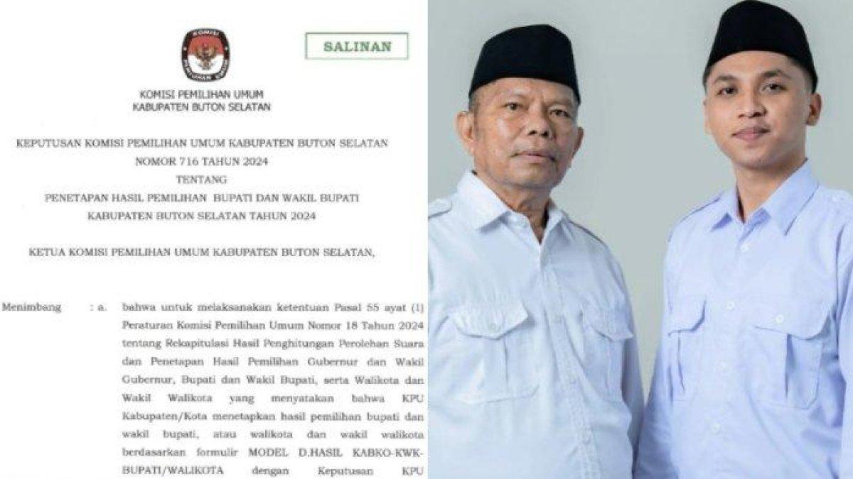 Muhammad Adios dan La Ode Risawal unggul Pemilihan Kepala Daerah Buton Selatan atau Pilkada Busel 2024