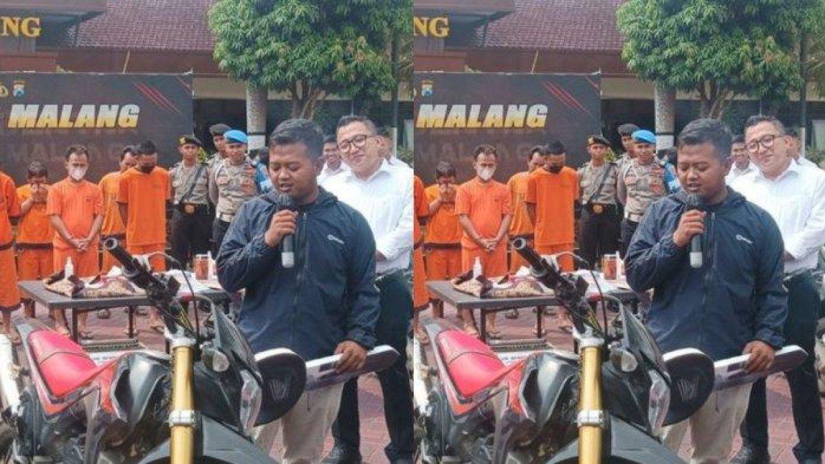 Muhammad Afandi senang karena motornya yang dicuri kembali dengan kondisi lebih bagus