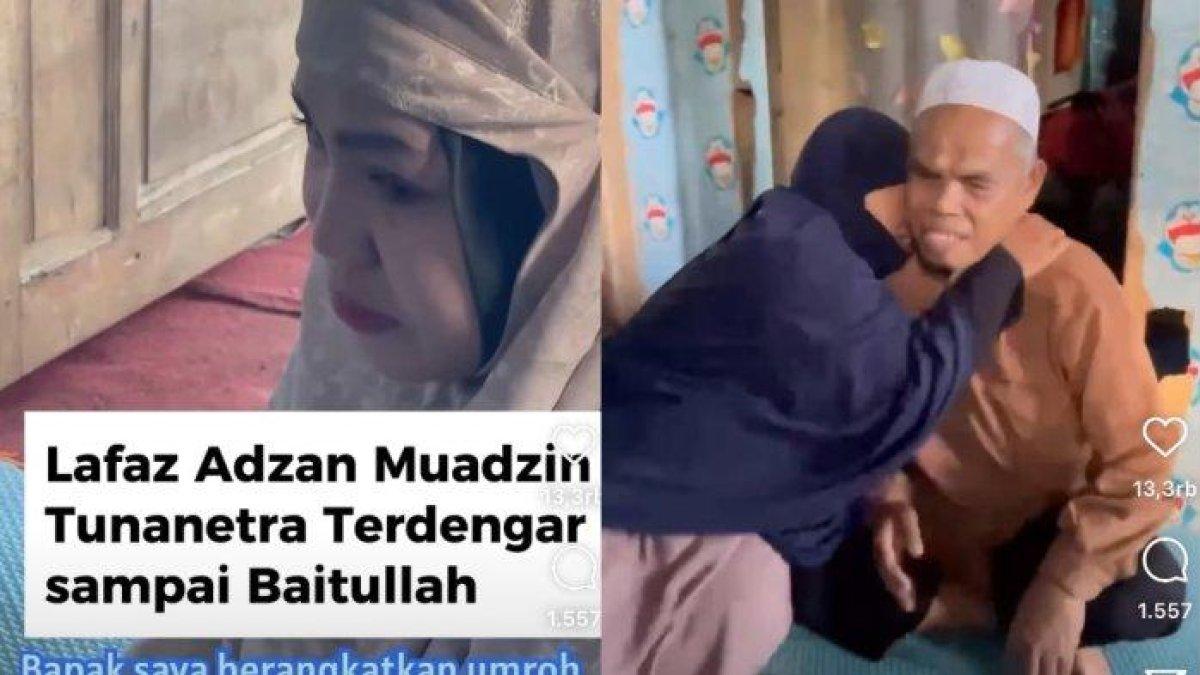 Muhammad Rifai (51) muadzin tunanetra mendapat hadiah berupa umrah