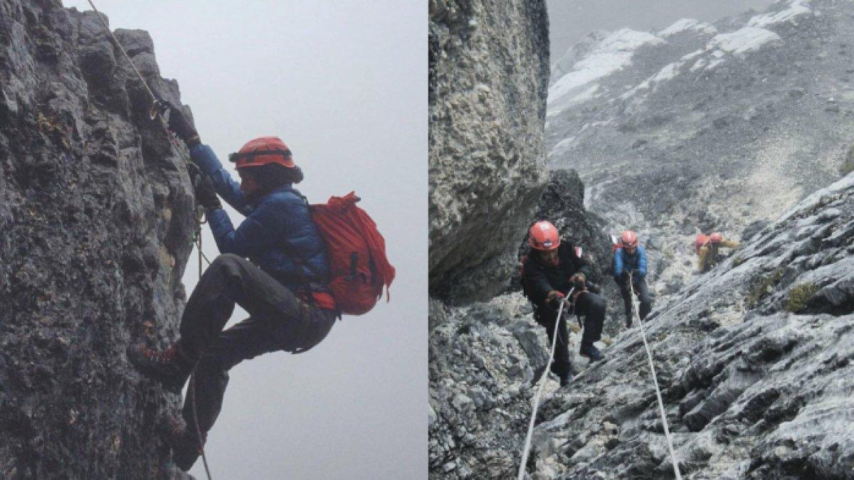 NADINE CHANDRAWINATA MENDAKI,- Nadine Chandrawinata saat mendaki Carstensz Pyramid