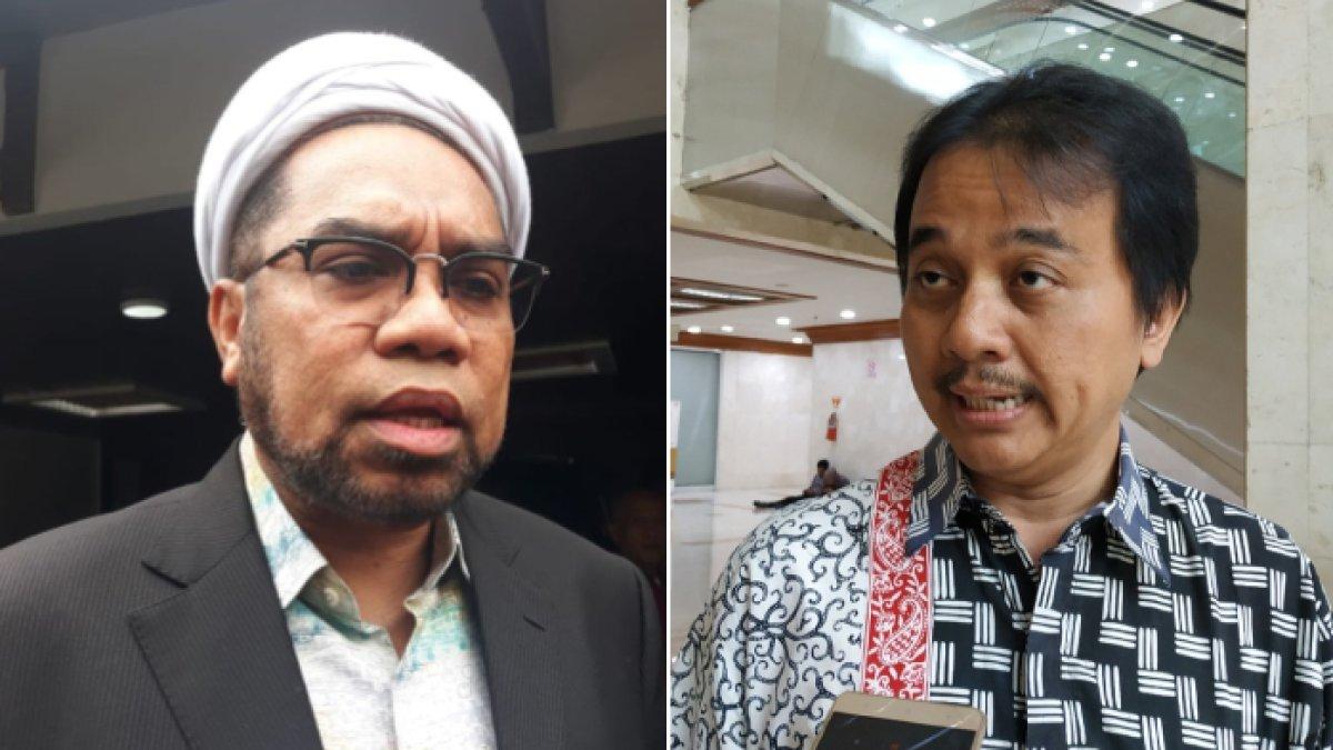 NGABALIN TANTANG ROY SURYO - Ali Mochtar Ngabalin di Jalan Widya Chandra V, Jakarta, Rabu (25/12/2019). Mantan Menteri Pemuda dan Olahraga (Menpora) Roy Suryo di Kompleks Parlemen, Senayan, Jakarta, Kamis (19/9/2019). Roy Suryo bantah tudingan Ngabalin terkait polemik ijazah Jokowi.
