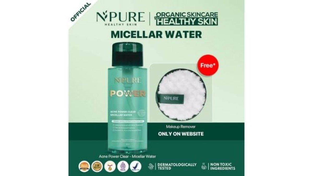 REKOMENDASI MICELLAR WATER - Foto produk NPURE Acne Power Clear Micellar Water, diolah dari npureofficial.id, Jumat(28/2/2025). Berikut rekomendasi micellar water untuk kulit berminyak dan rentan berjerawat.