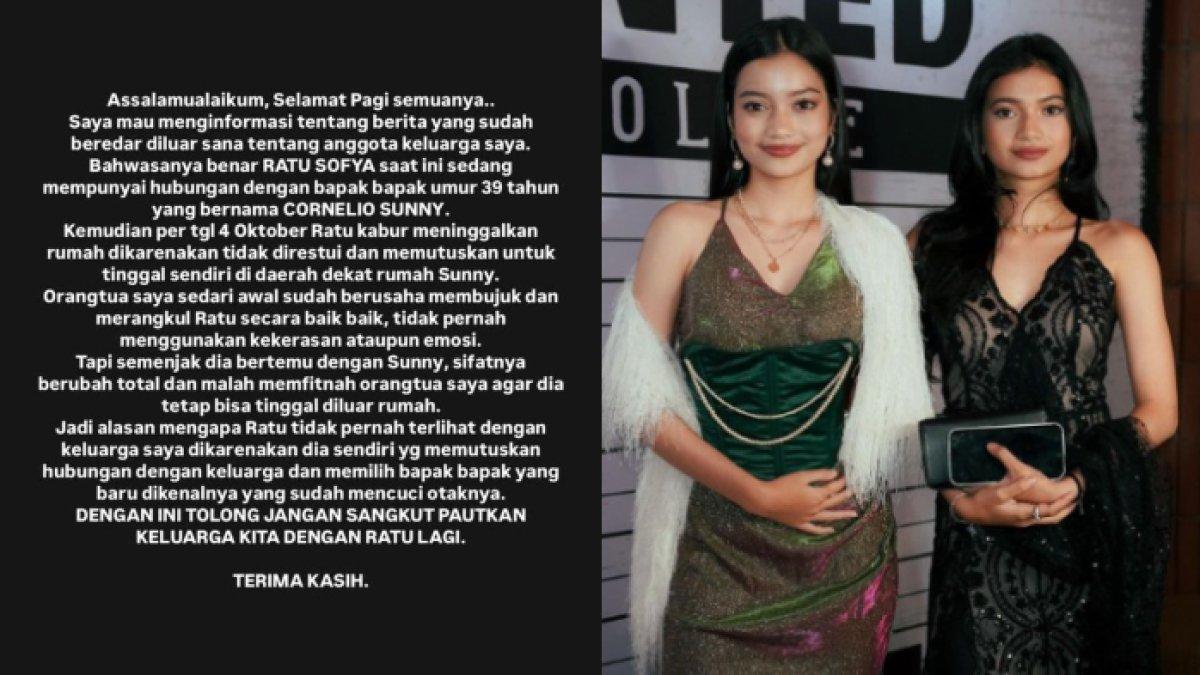 Nadia Bulan Sofya beber kronologi Ratu Sofya pergi dari rumah