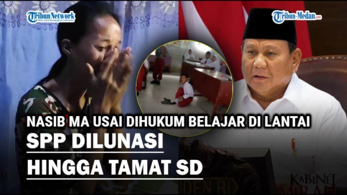 Nasib terbaru dari MA siswa SD di Medan usai dihukum belajar di lantai karena persoalan SPP, dapat beasiswa dari anak buah Prabowo.