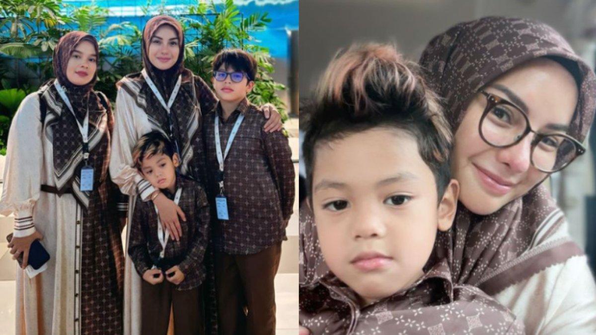 Nikita Mirzani umrah bersama kedua anaknya