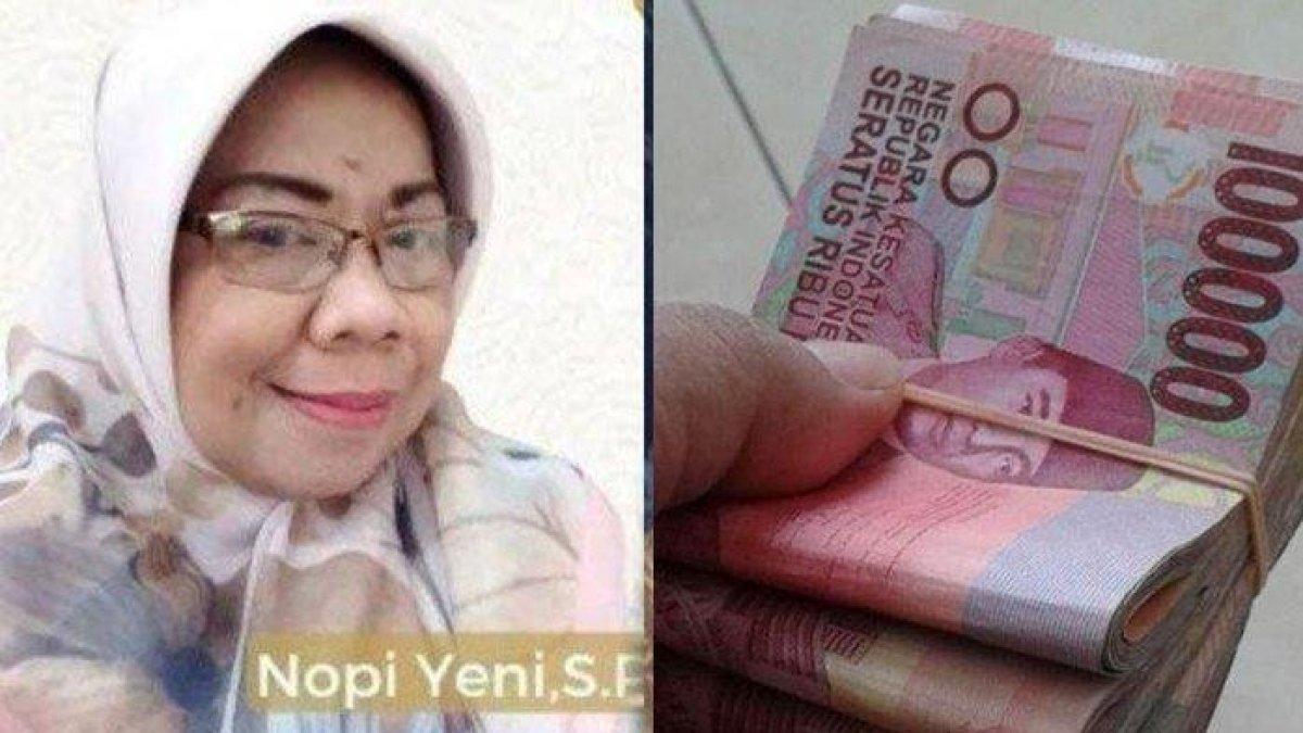 Nopi Yeni kepala sekolah di Bogor yang dicopot jabatannya setelah terbukti terima suap Rp5 juta.