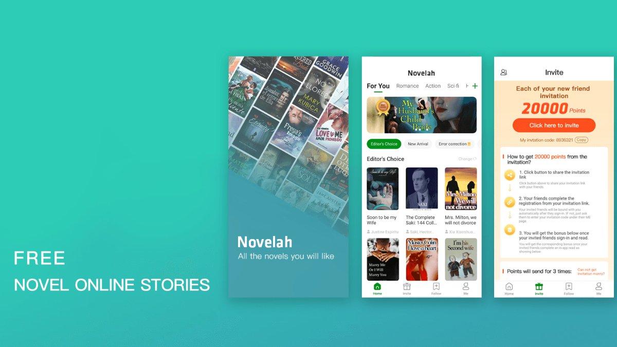 Novelah merupakan aplikasi untuk baca novel namun dapat digunakan juga sebagai penghasil uang.