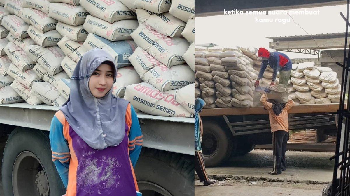 Nur Aini kala bekerja sebagai kuli angkut semen