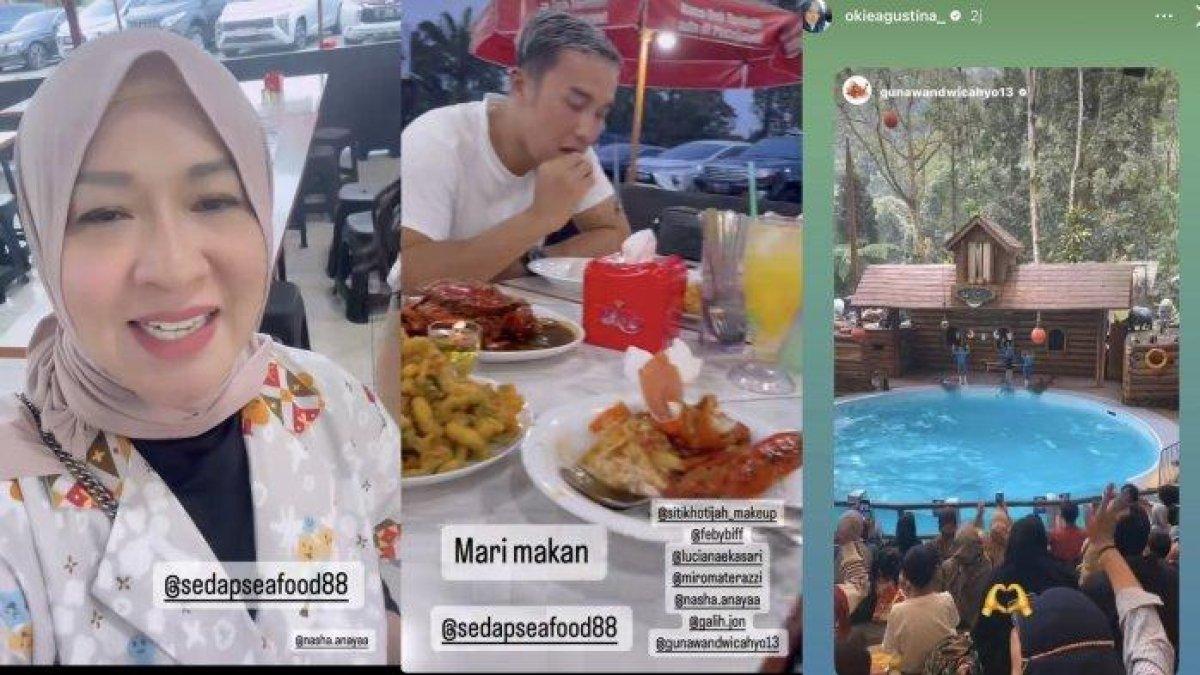 Okie Agustina dan Gunawan Dwi Cahyo terekam makan bareng setelah resmi cerai.