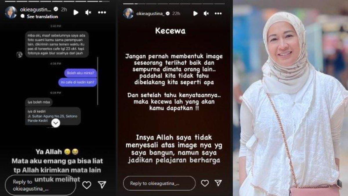 Okie Agustina mendapat DM dari warganet yang melihat sang suami berduaan dengan wanita lain
