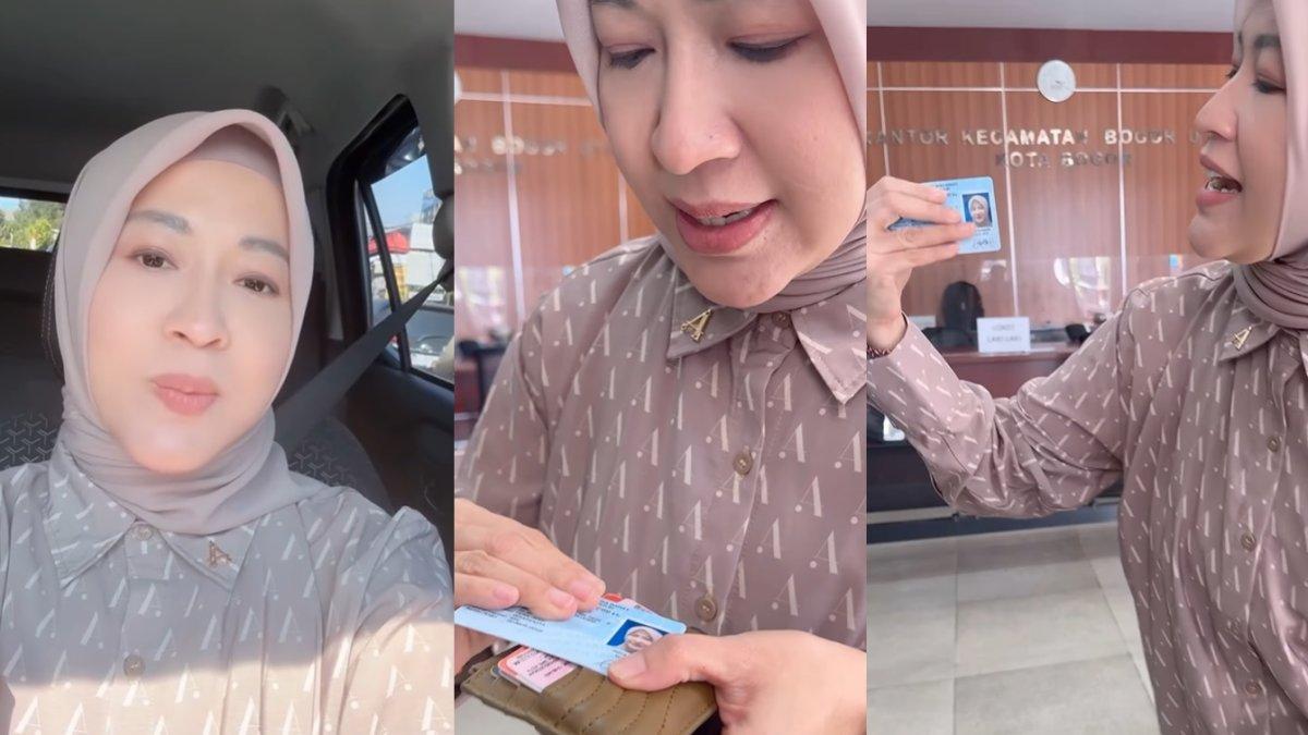 Okie Agustina pamer foto berlatar biru