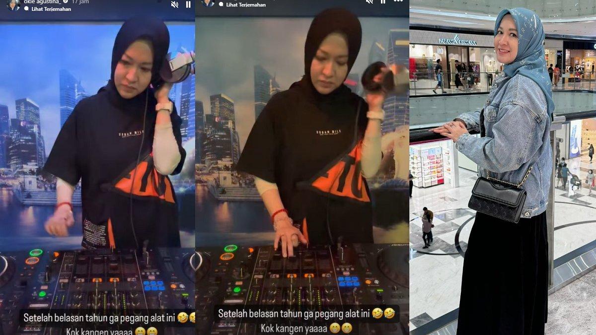 Okie Agustina posting isyarat ingin jadi DJ.