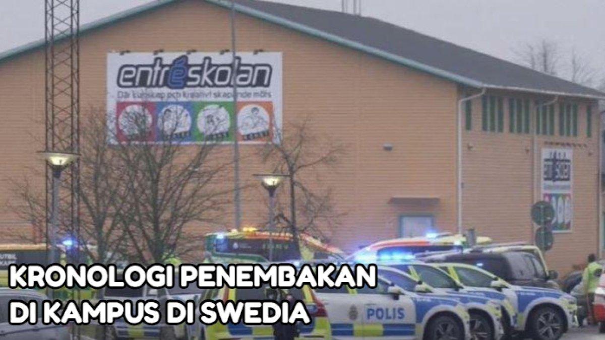 PENEMBAKAN DI SWEDIA - Tangkapan Layar YouTube Channel 4 News yang diambil pada Rabu (5/2/2025) menunjukkan situasi setelah insiden penembakan massal di sebuah kampus di kota Örebro, Swedia, pada hari Selasa (4/2/2025)