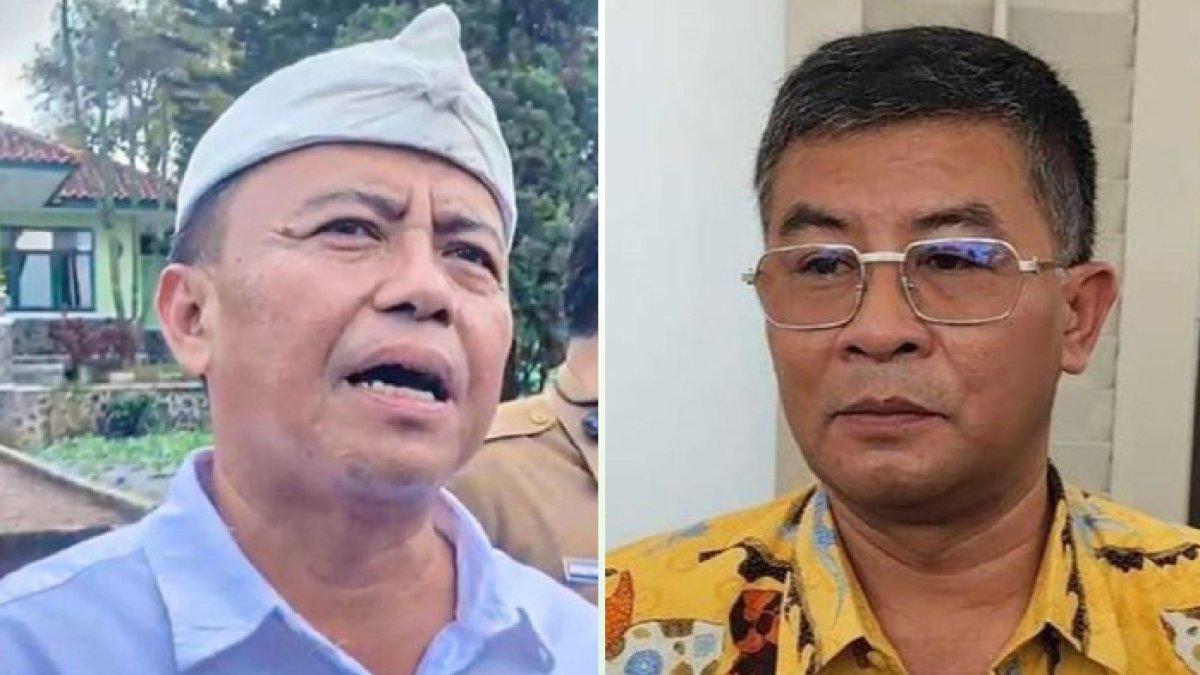 PERBANDINGAN KEKAYAAN - Wakil Gubernur Jawa Barat Erwan Setiawan (kiri) dan Sekretaris Daerah (Sekda) Jabar, Herman Suryatman.