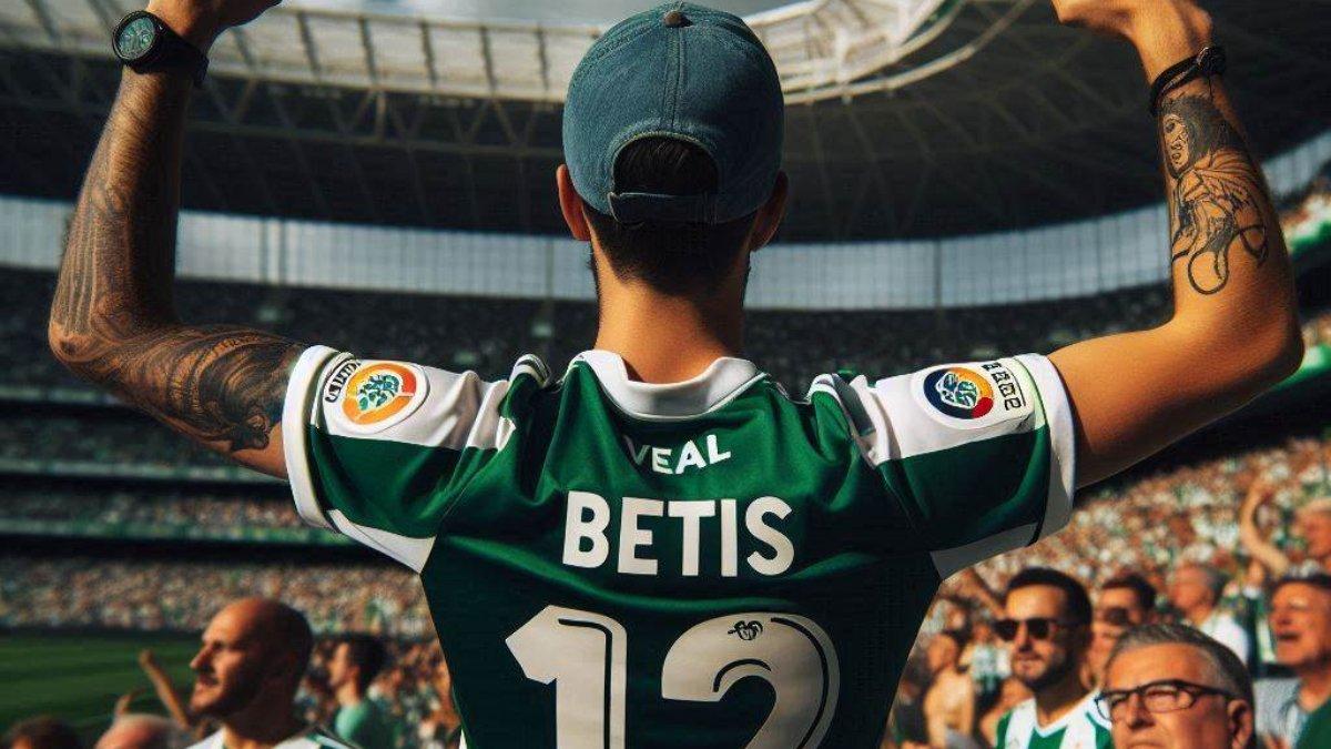 PERTANDINGAN LIGA SPANYOL - Ilustrasi suporter sedang menyaksikan pertandingan La Liga dan memberikan dukungan untuk Real Betis pada Selasa, 22 April 2025.
