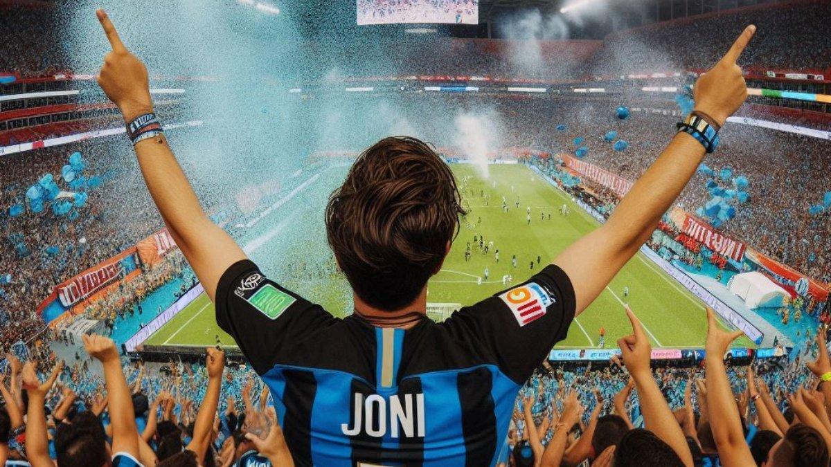 PERTANDINGAN SEPAK BOLA - Ilustrasi suporter Inter Milan menonton pertandingan Piala Dunia Antarklub 2025. Live streaming Inter Milan vs River Plate pada Kamis, 26 Juni 2025.