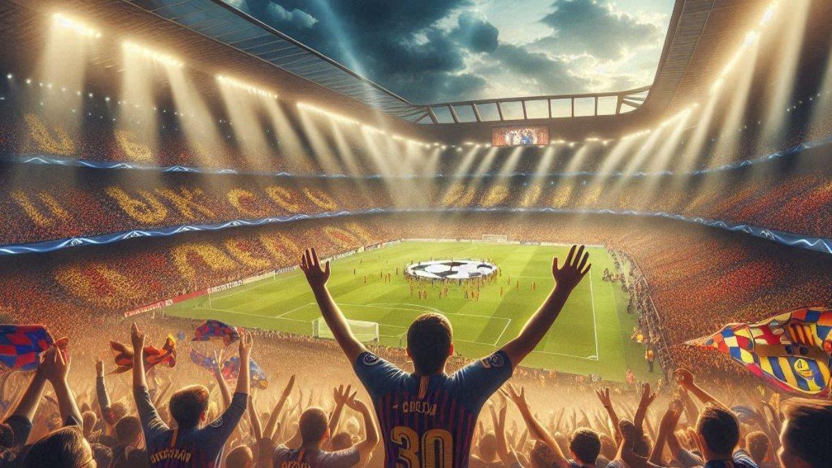 PERTANDINGAN SEPAK BOLA antara Barcelona vs Inter Milan dalam lanjutan Liga Spanyol pada Kamis, 1 Mei 2025.