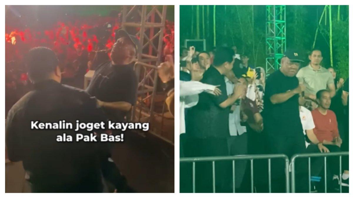 Momen Pak Basuki dan Menteri Erick Thohir joget.