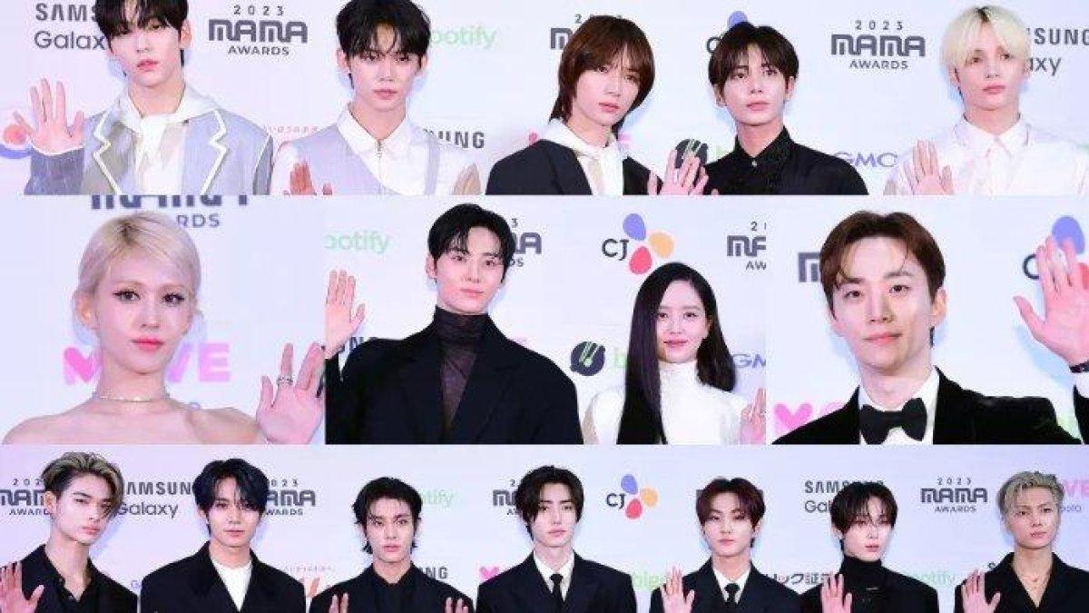 Para artis yang hadir di MAMA AWARDS 2023 pada hari pertama.