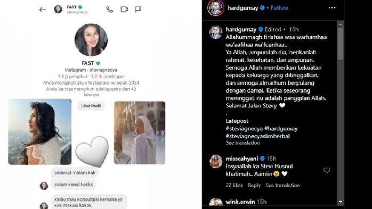 Paranormal Hard Gumay beber chat Stevie Agnecya padanya sebelum meninggal dunia