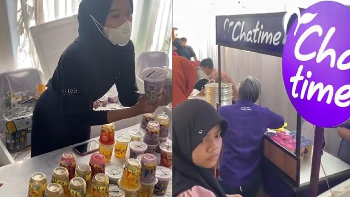 Pasangan pengantin sediakan Chatime, Es Teh Indonesia hingga Shihlin