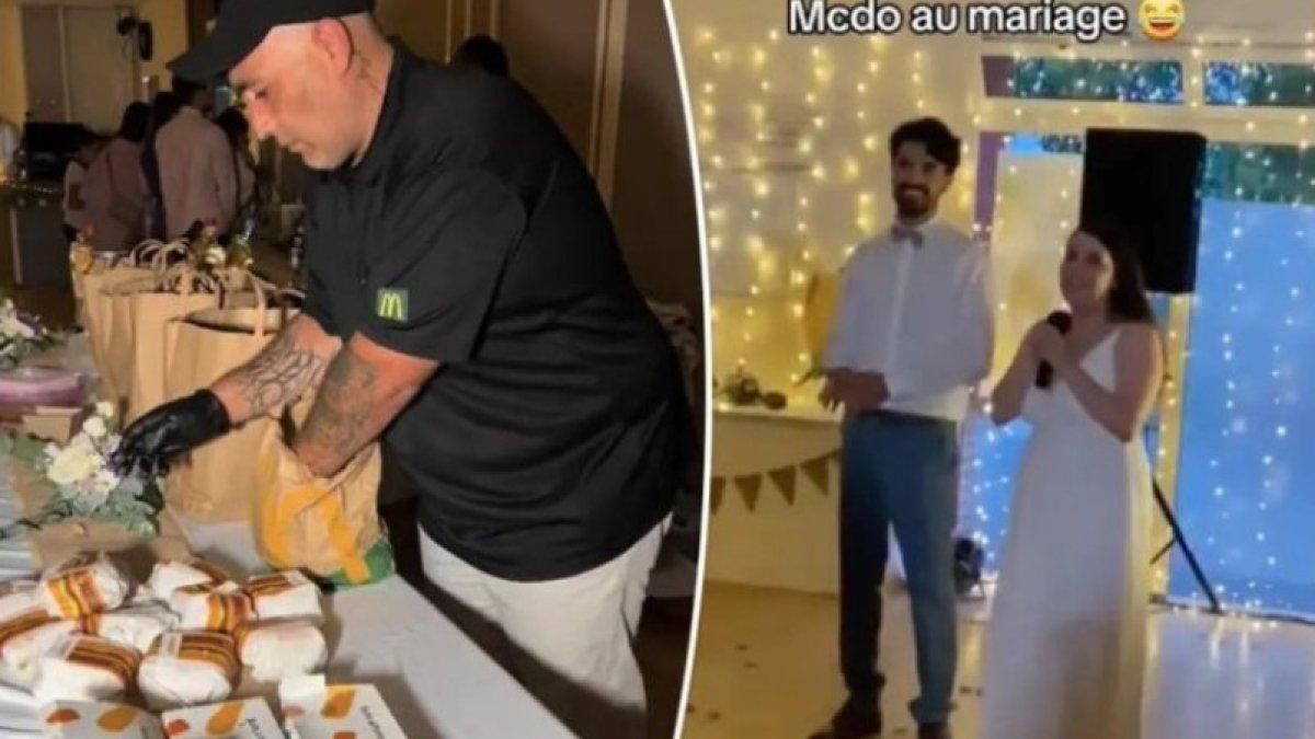 Pasangan pengantin viral sajikan McDonalds untuk tamu