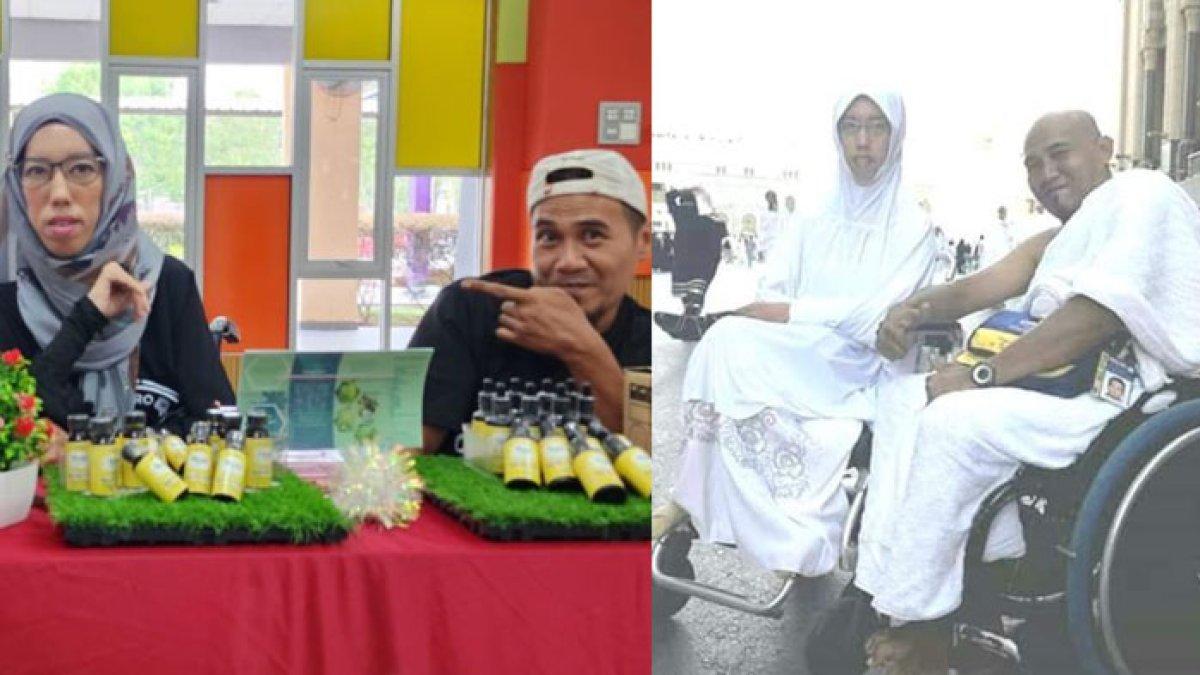 Pasutri pakai kursi roda bepergian berdua, beruntung selalu ketemu orang baik