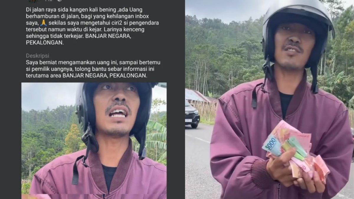 Pasutri temukan uang berceceran di jalan, kini cari pemiliknya via media sosial