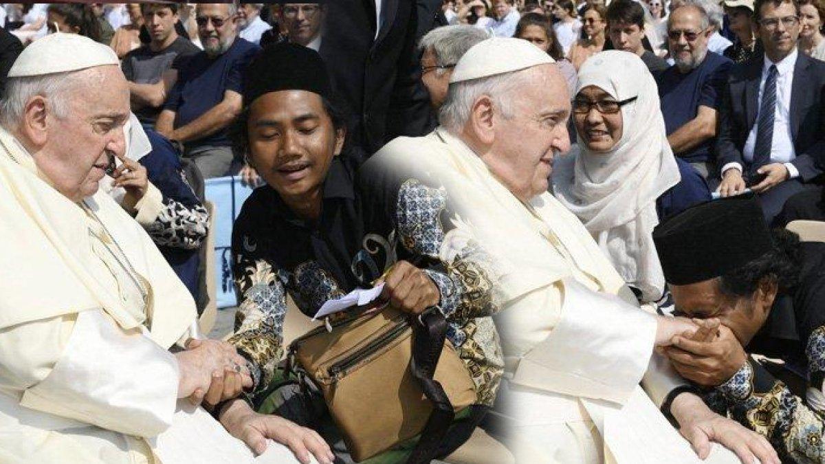 Momen pertemuan Deni Iskandar dengan petinggi agama Katolik di Roma