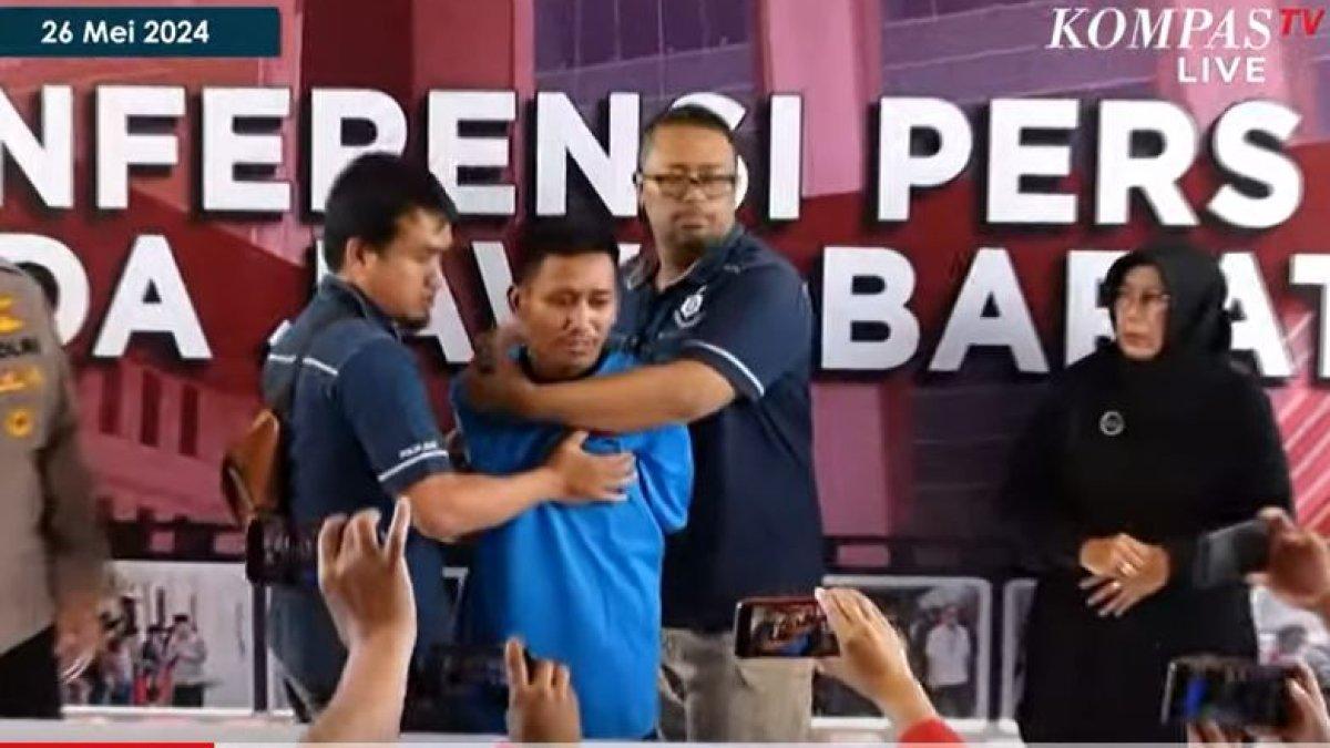 Pegi Setiawan tunjukkan gelagat aneh saat polisi rilis kasus Vina Cirebon.