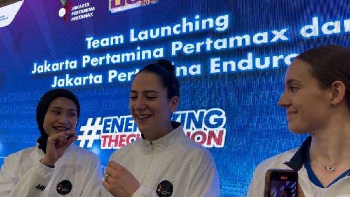 Pemain Jakarta Pertamina Enduro (JPE), Giovanna Milana (tengah). Hasil Klasemen Proliga 2024 putaran pertama seri Yogyakarta, LavAni dan Pertamina Enduro di puncak, Megawati bersama Jakarta BIN masih urutan empat.