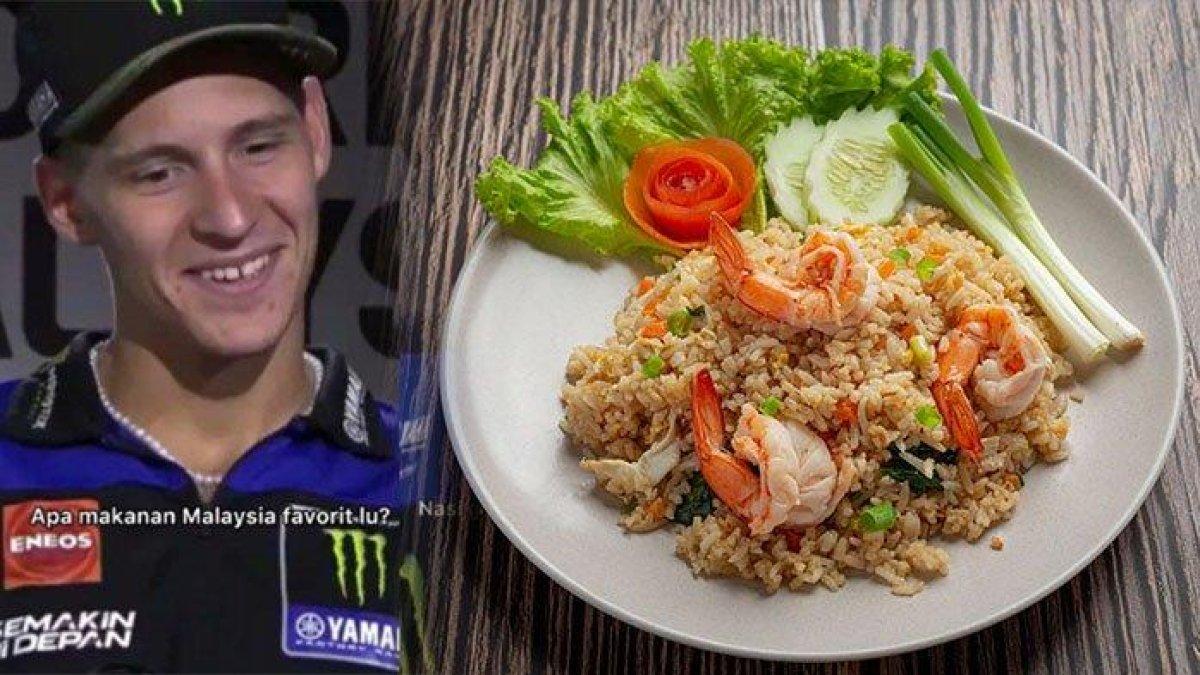 Pembalap MotoGP Fabio Quartararo protes saat nasi goreng disebut makanan dari Malaysia