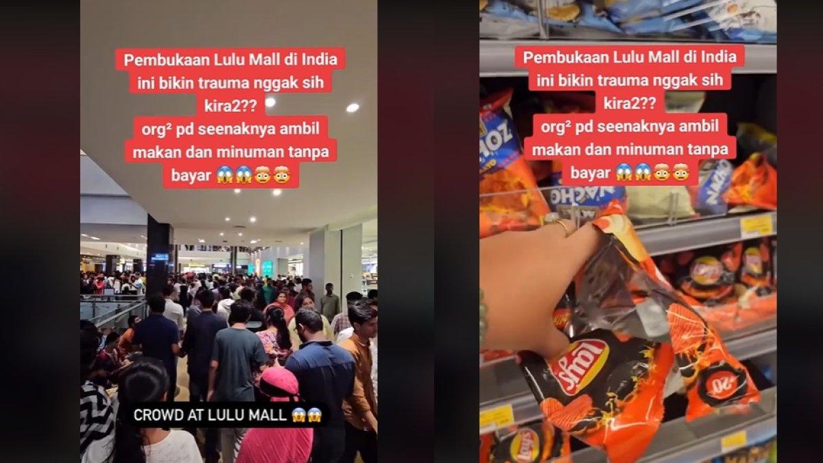 Pembukaan Lulu Mall di India diserbu pengunjung