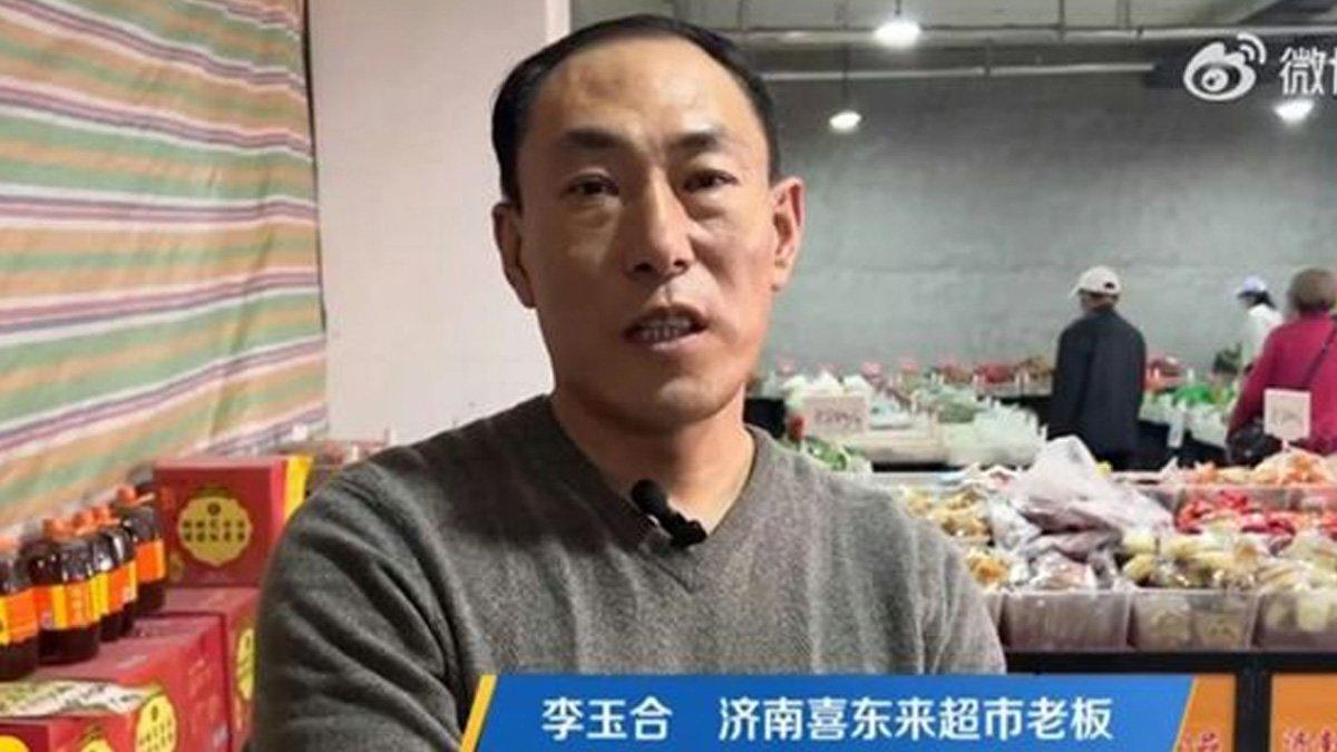Pemilik supermarket di Kota Jinan, Shandong China bernama Li.